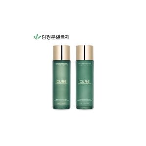 (2종SET)(15+10%쿠폰+사은품) 김정문알로에 큐어 하이드라 수딩 토너+에멀젼 130ml