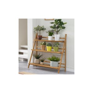 원목 화분 다용도 받침대 1000 거실 베란다 진열대 선반 정리대 다이 거치대 다육이 화분대 3단 선반대