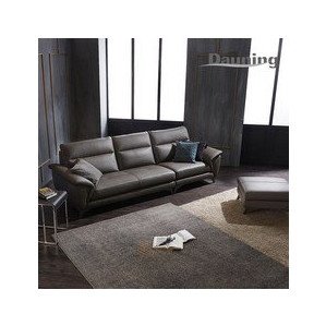 다우닝 블리제 3.5인 전체 천연가죽 소파+스툴 (색상:아쿠아블루)